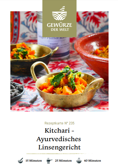 Rezeptkarte N°235 Kitchari Ayurvedisches Linsengericht