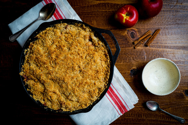 Apfel-Pudding-Streuselkuchen