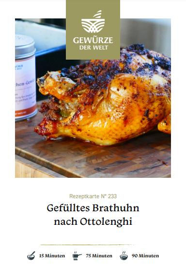 Rezeptkarte N°233 Gefülltes Brathuhn nach Ottolenghi